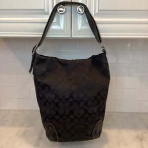 Coach Jacquard Signature Logo Large Convertible Duffle Bag